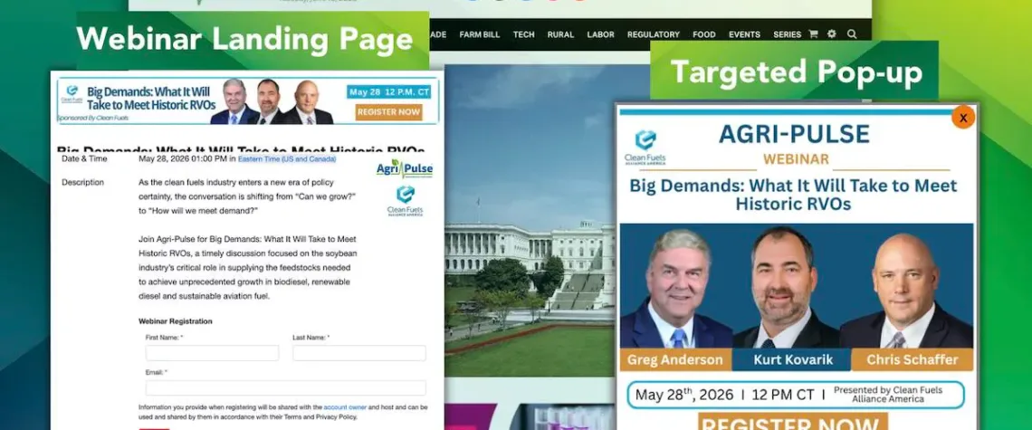 Agri-Pulse Unified Audience Data Drives Webinar Revenue